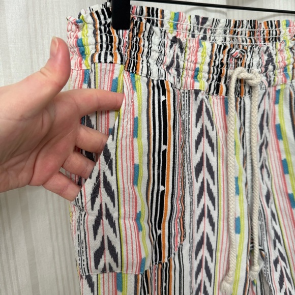 CALI 1850 Linen Blend Boho Print Beach Pants - Picture 3 of 6